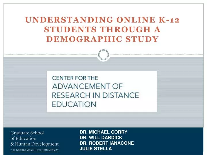 understanding online k 12 students through a demographic study