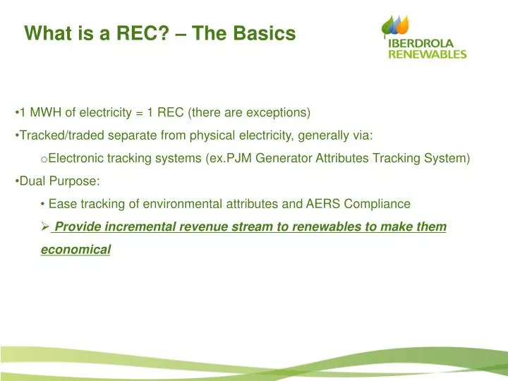 what is a rec the basics