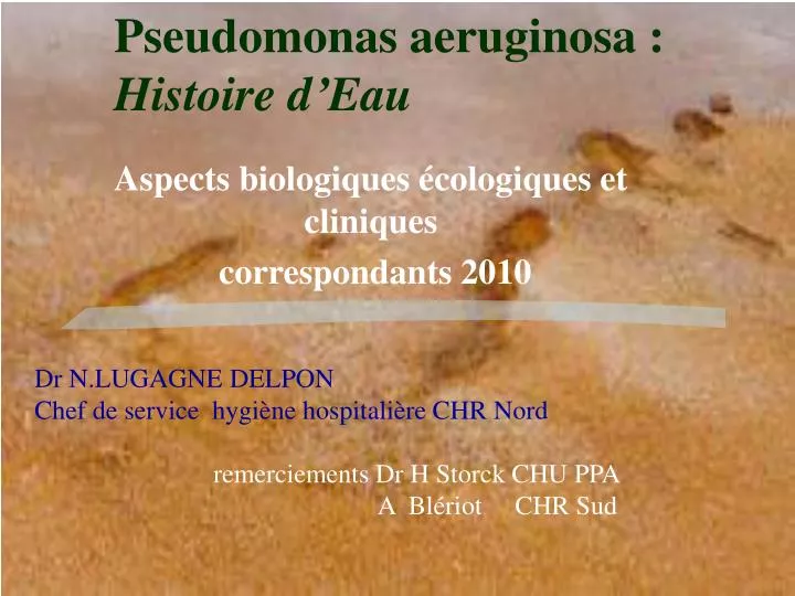 pseudomonas aeruginosa histoire d eau