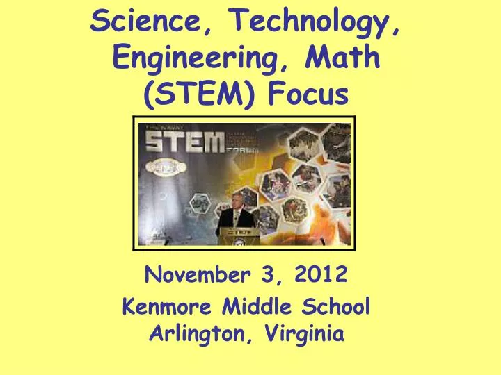 science technology engineering math stem focus