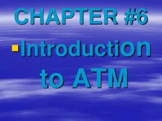 CHAPTER #6