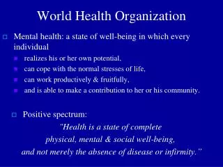 World Health Organization