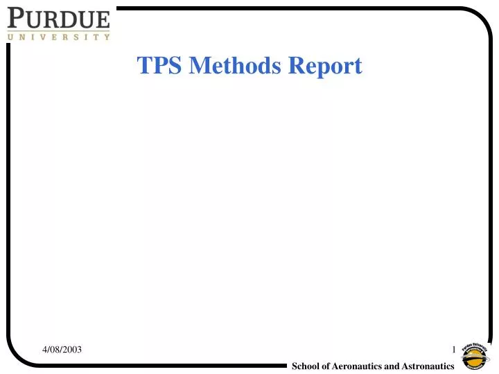 tps methods report