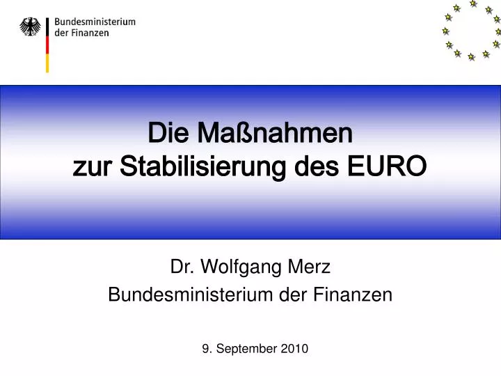 die ma nahmen zur stabilisierung des euro