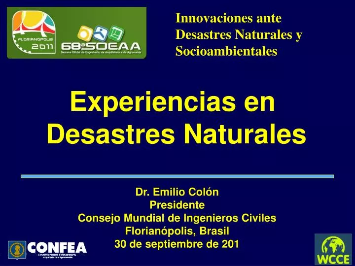 innovaciones ante desastres naturales y socioambientales