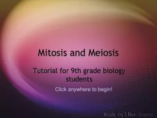 Mitosis and Meiosis