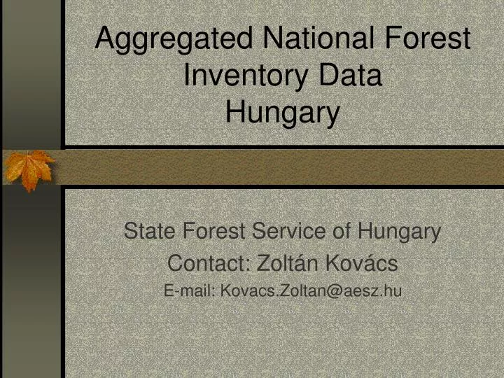 aggregated national forest inventory data hungary