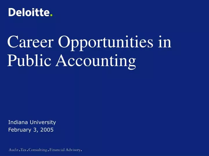 career opportunities in public accounting