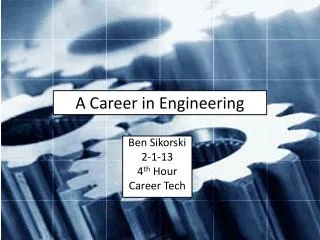 A Career in Engineering