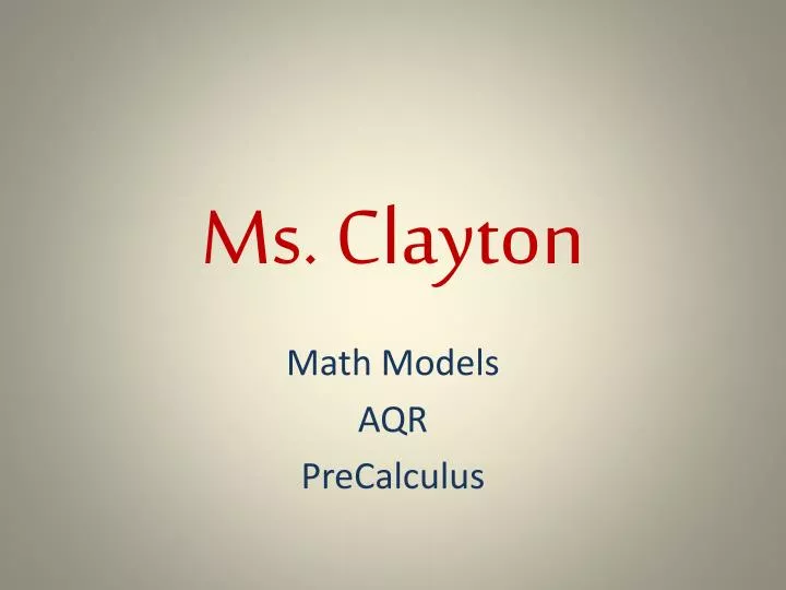 ms clayton