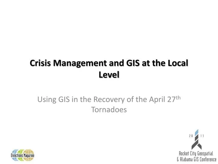 crisis management and gis at the local level