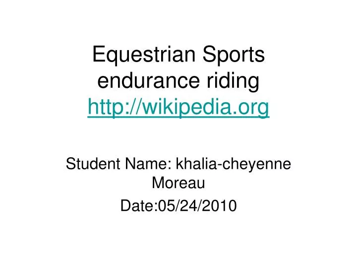 equestrian sports endurance riding http wikipedia org