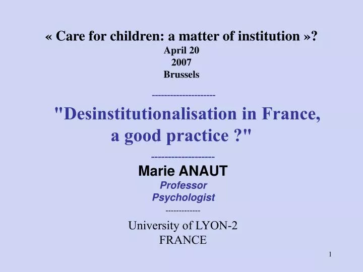 marie anaut professor psychologist university of lyon 2 france