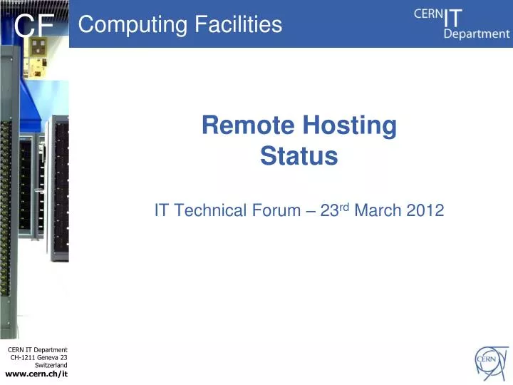 remote hosting status