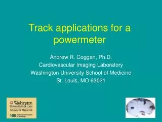 Track applications for a powermeter