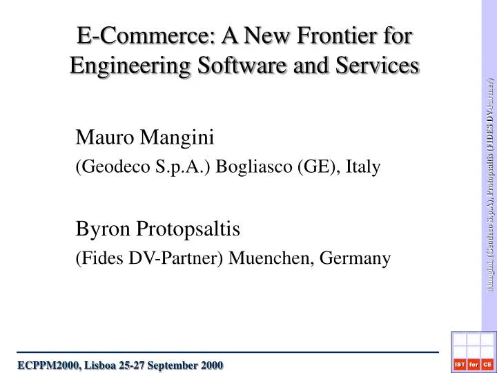 e commerce a new frontier for engineering software and services