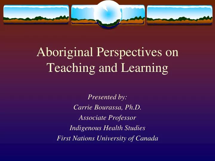 aboriginal perspectives on teaching and learning