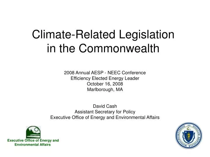 climate related legislation in the commonwealth