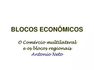 blocos econ micos