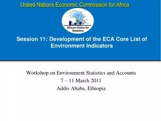 Session 11: Development of the ECA Core List of Environment Indicators