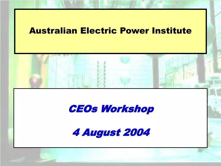 australian electric power institute