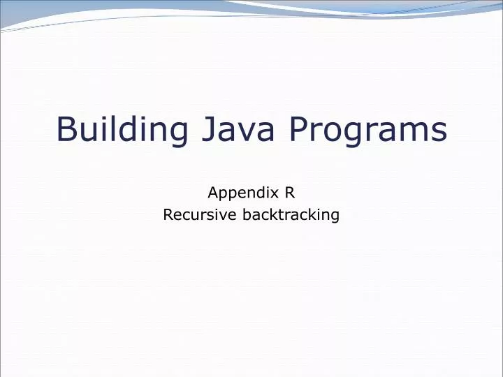 building java programs