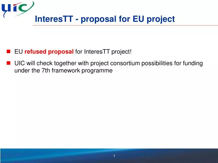 interestt proposal for eu project