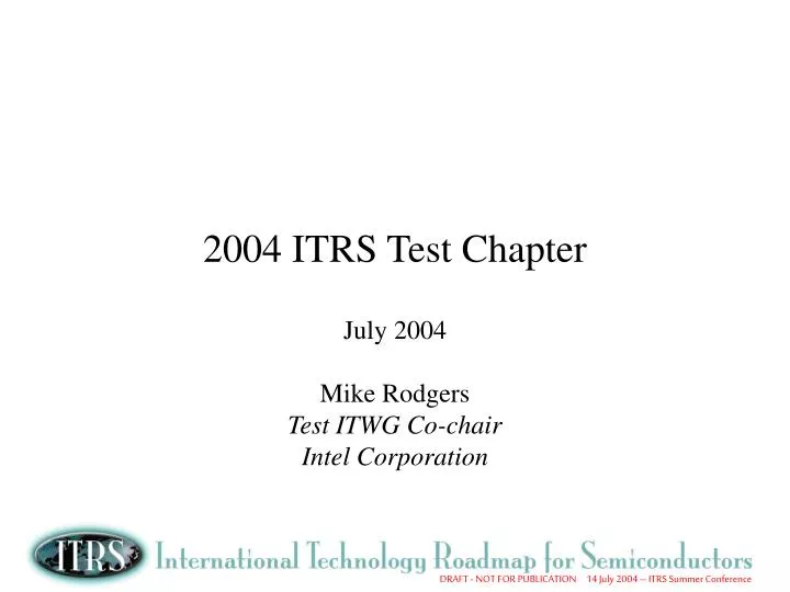 2004 itrs test chapter