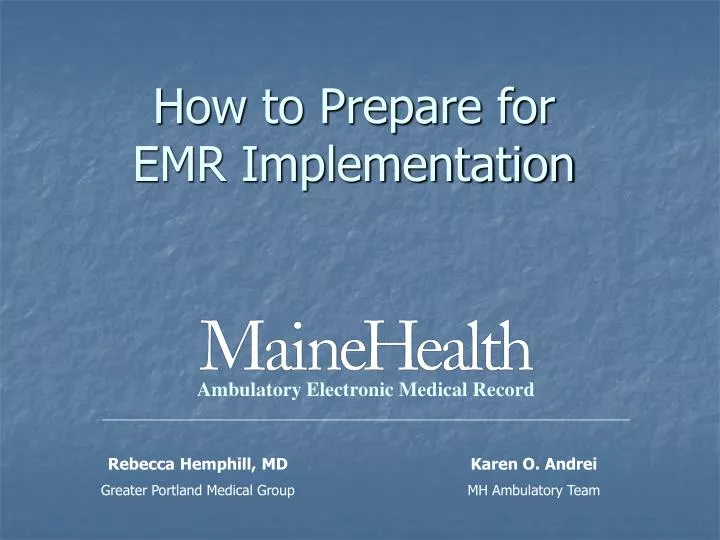 how to prepare for emr implementation