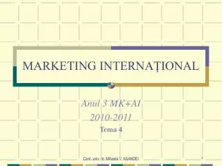 marketing interna ional