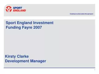 Sport England Investment Funding Fayre 2007