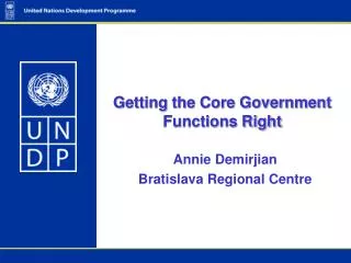 Getting the Core Government Functions Right