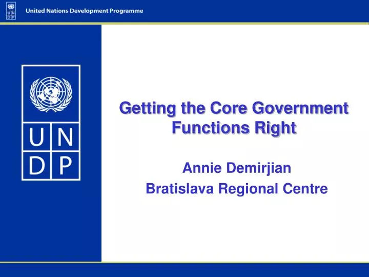 getting the core government functions right