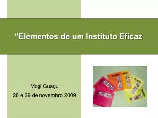 elementos de um instituto eficaz