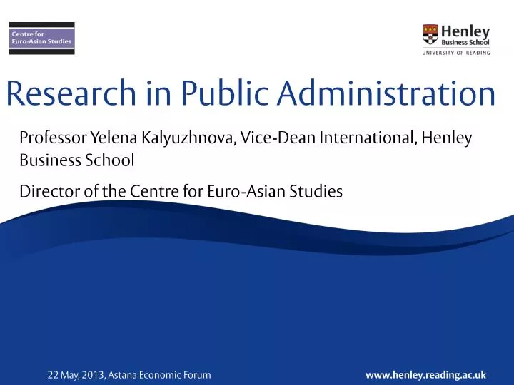 research in public administration