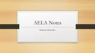 AELA Notes