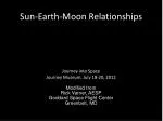 Sun-Earth-Moon Relationships - slide 1