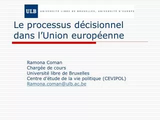 le processus d cisionnel dans l union europ enne