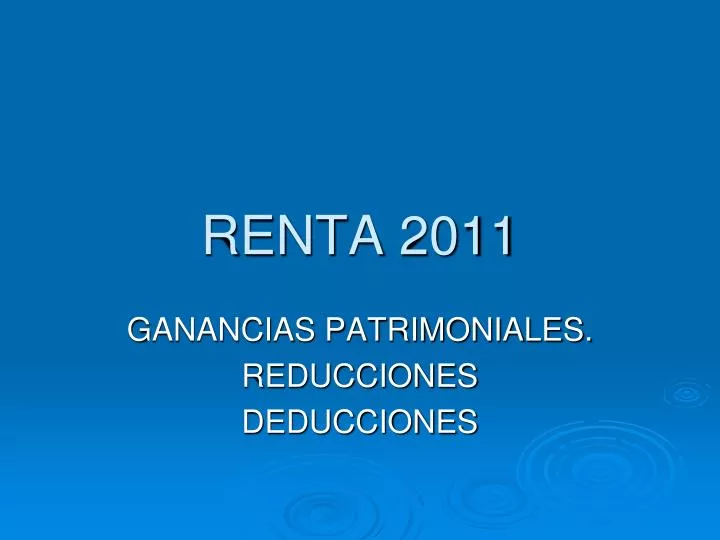 renta 2011