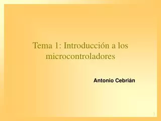 tema 1 introducci n a los microcontroladores