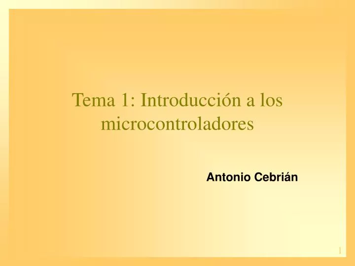 tema 1 introducci n a los microcontroladores