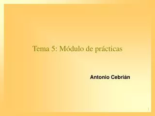 tema 5 m dulo de pr cticas