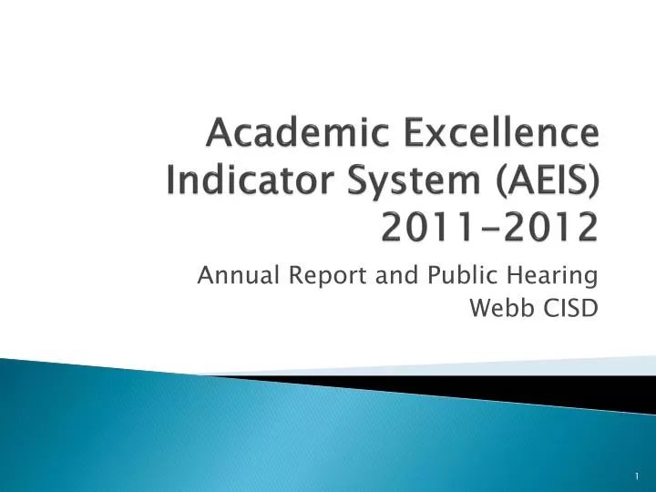 academic excellence indicator system aeis 2011 2012