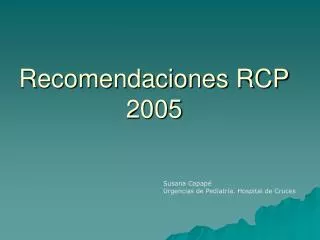 recomendaciones rcp 2005