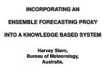 INCORPORATING AN ENSEMBLE FORECASTING PROXY INTO A KNOWLEDGE BASED SYSTEM - slide 1
