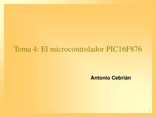 tema 4 el microcontrolador pic16f876