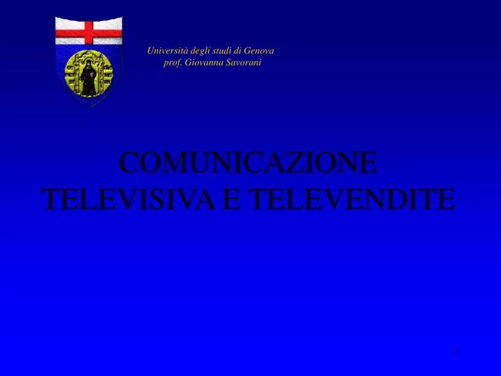 comunicazione televisiva e televendite