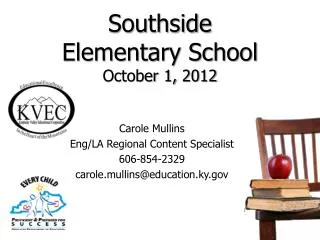 Southside Elementary School October 1, 2012