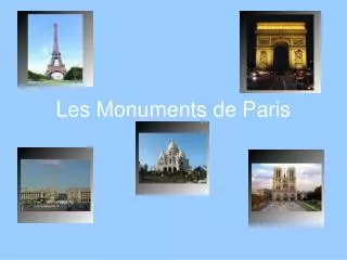 les monuments de paris
