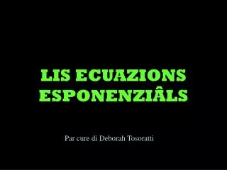 lis ecuazions esponenzi ls